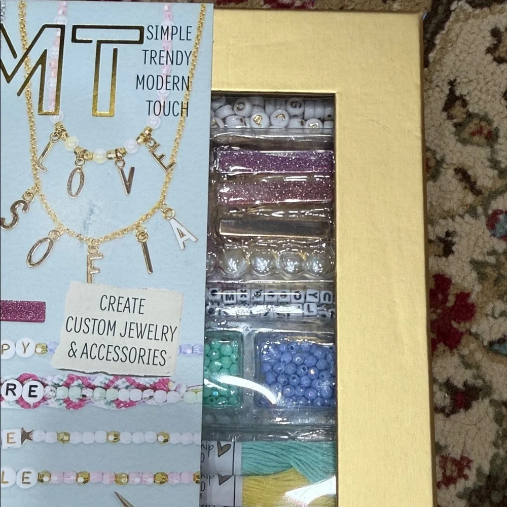 Personalized Kids Jewelry Set - Pink, Gold, Blue